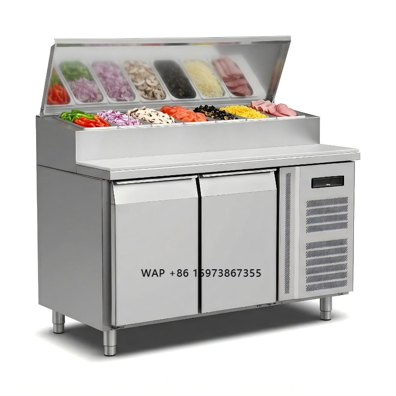 Commercial Kitchen Table - ثلاجة تحضير السندويتشات والبيتزا ببابين من