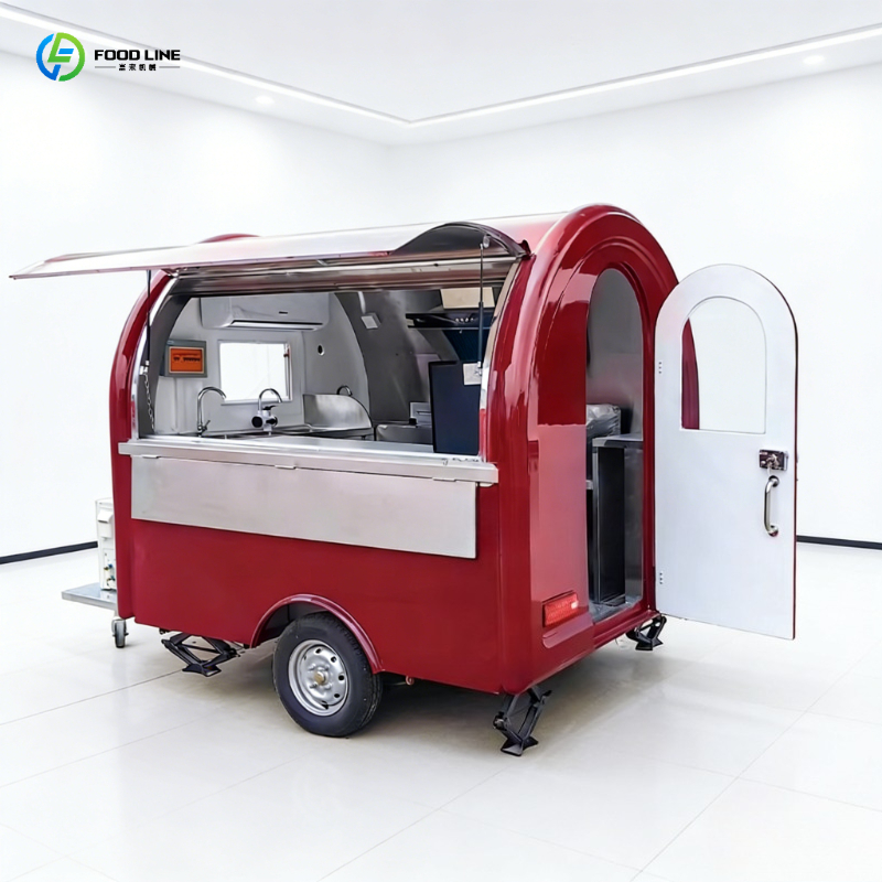 Commercial Kitchen Vendor - عربة قهوة متنقلة من الفولاذ المقاوم