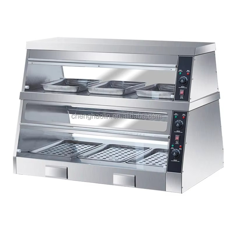 Commercial Kitchen Cabinet - خزانة عرض كهربائية معزولة حرارياً للهامبرغر