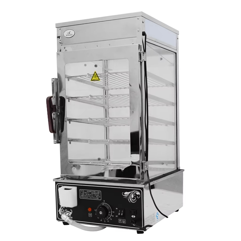 Commercial Steamer Cabinet - خزانة تسخين الطعام بالبخار XEOLEO التجارية،