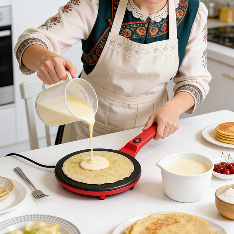 Crepe Maker Griddle - جهاز صنع الكريب الكهربائي أحادي التسخين
