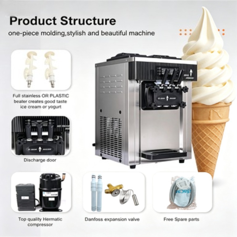 Soft Serve Ice Cream Machine - ماكينة آيس كريم تجارية قائمة على