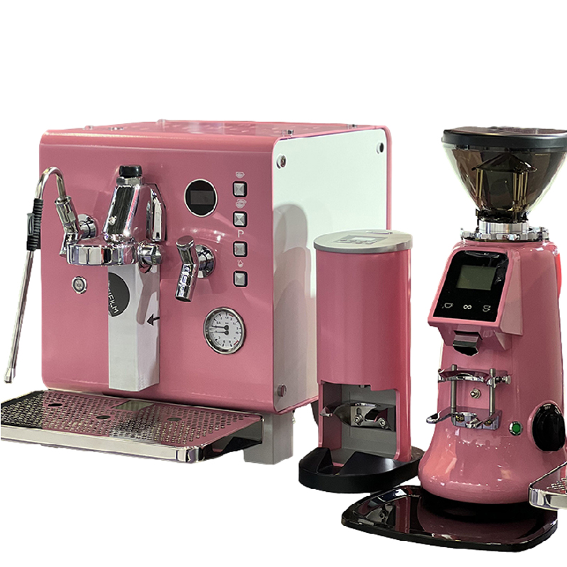 Commercial Espresso Machine - ماكينة قهوة احترافية وردية اللون شبه