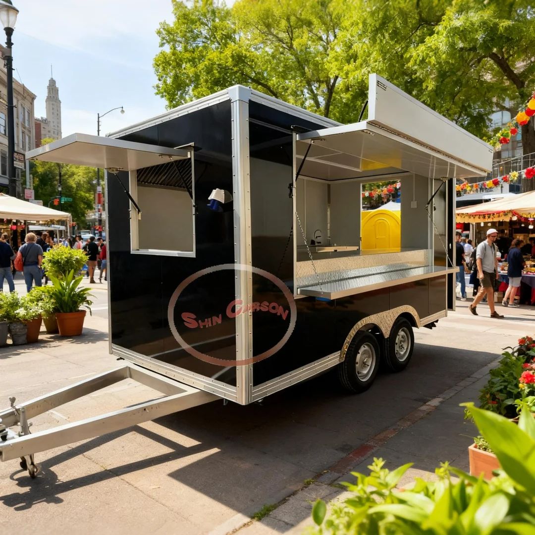 مقطورات الطعام التجارية لبائع  - مراجعة Commercial Kitchen Vendor وسعره