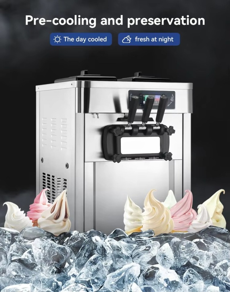 آلة صنع الآيس كريم التجارية ال - مراجعة Soft Serve Ice Cream Machine وسعره