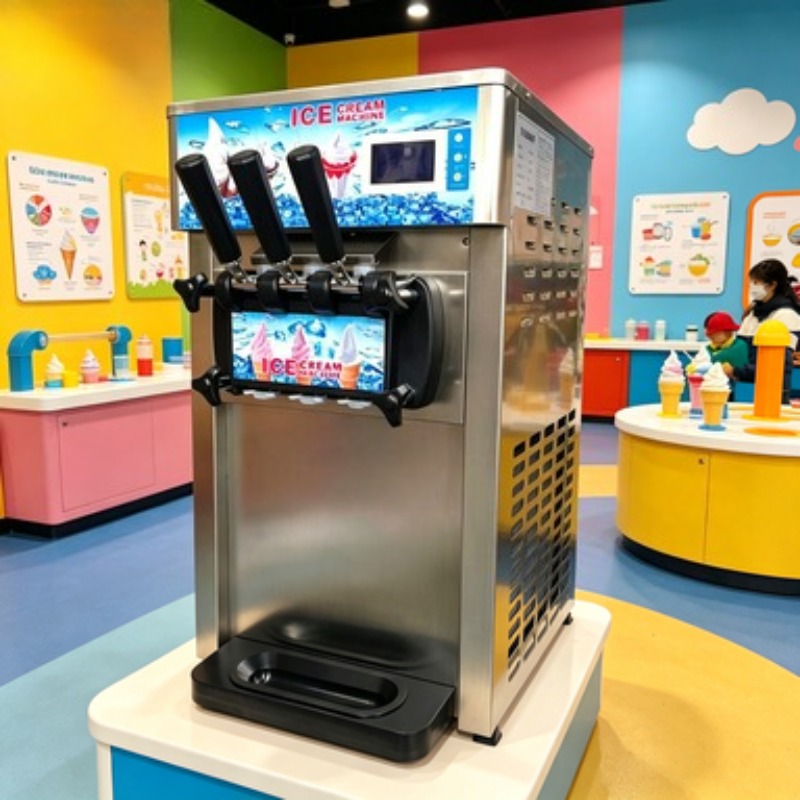 ماكينة صنع الآيس كريم التجارية - مراجعة Soft Serve Ice Cream Machine وسعره