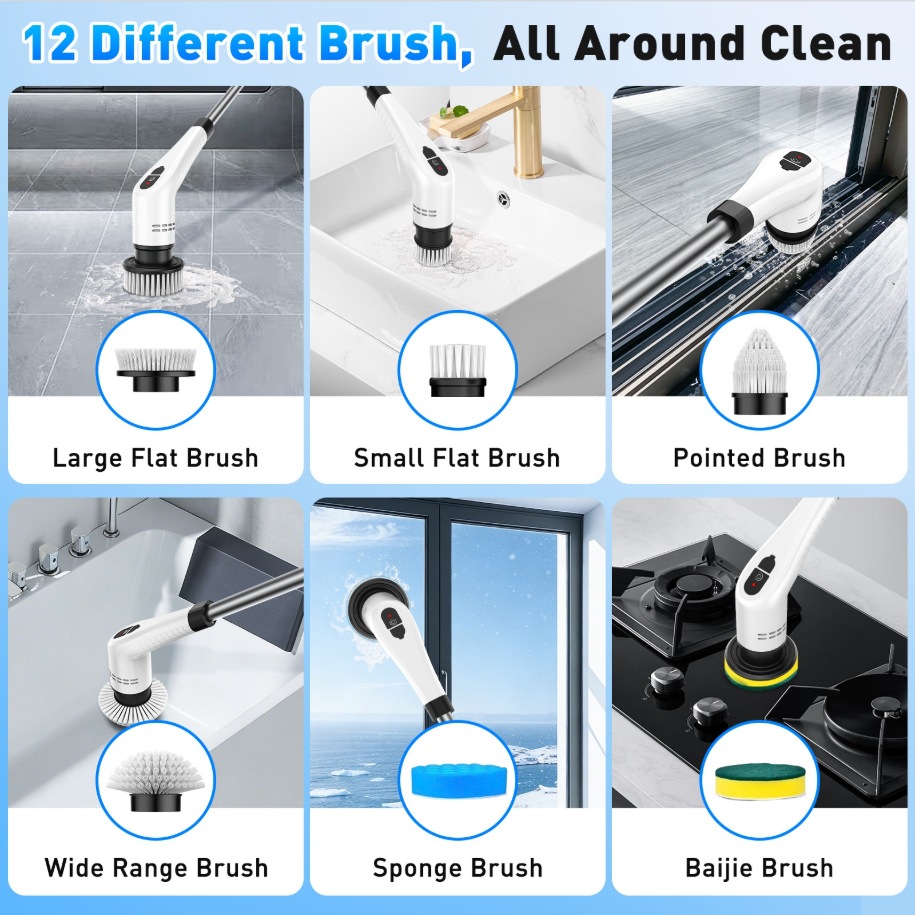 فرشاة تنظيف كهربائية 12 في 1 م - مراجعة Commercial Kitchen Cleaning وسعره