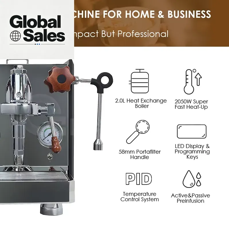 ماكينة قهوة اسبريسو احترافية ي - مراجعة Commercial Espresso Machine وسعره