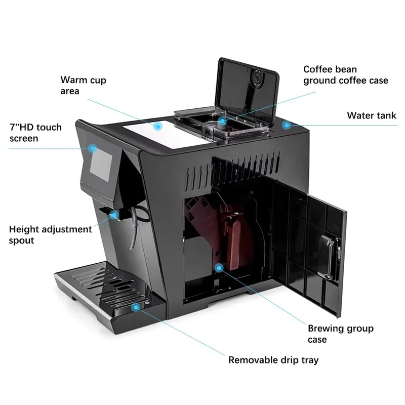 ماكينة قهوة إسبريسو تجارية أوت - مراجعة Commercial Espresso Machine وسعره