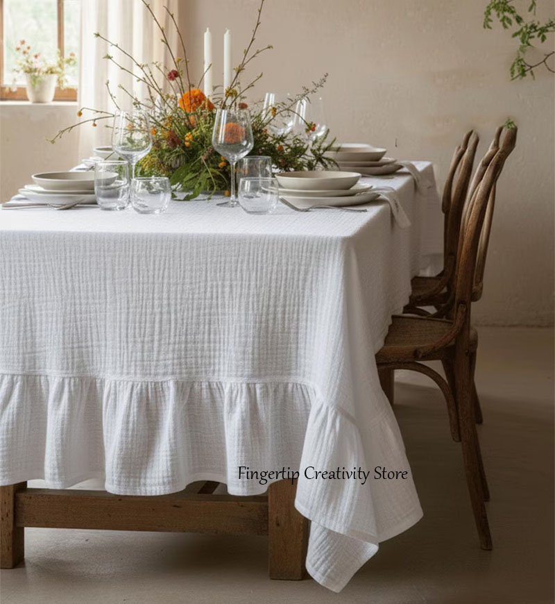 مفرش طاولة من الموسلين المكشكش - مراجعة Commercial Kitchen Table وسعره