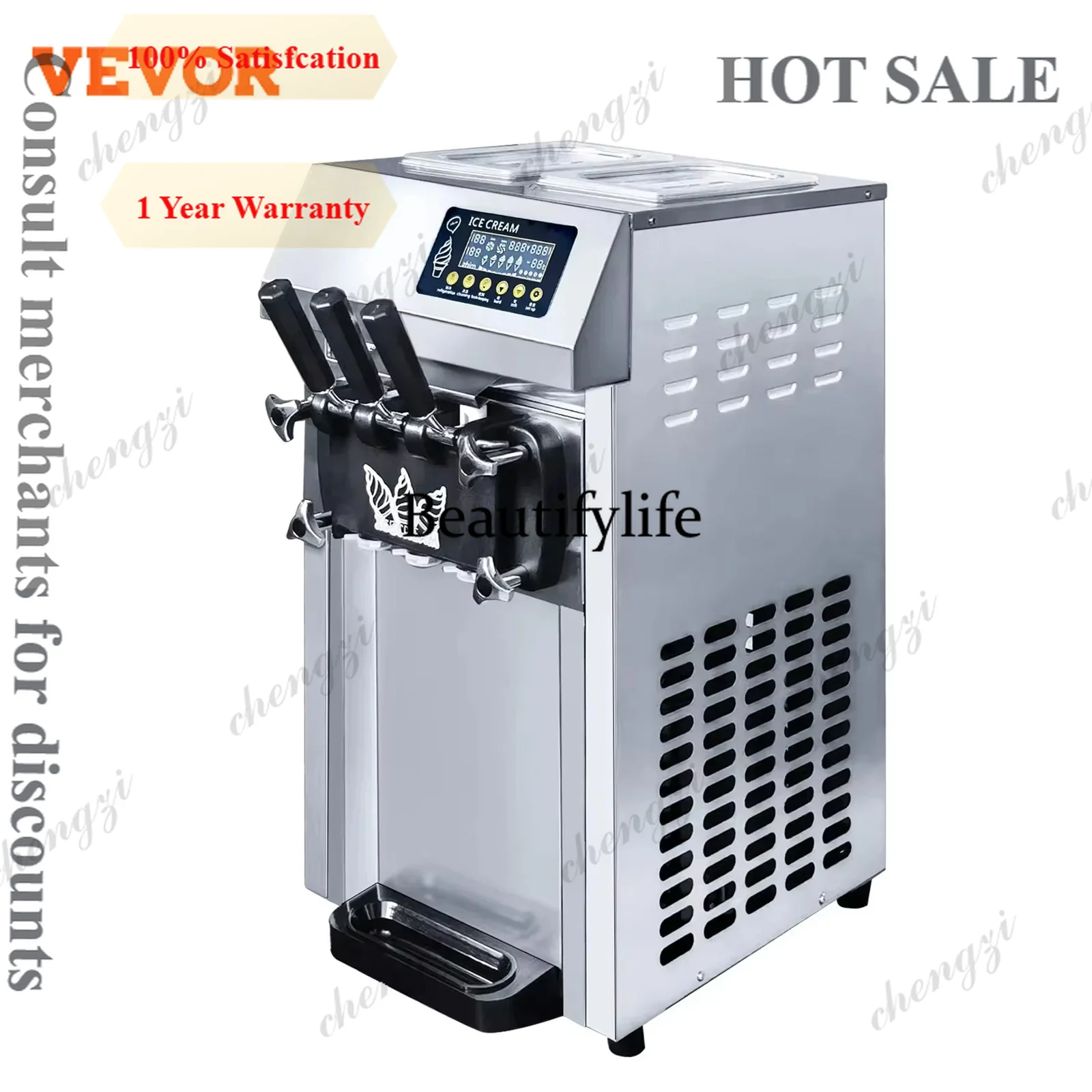 ماكينة صنع الآيس كريم التجارية - مراجعة Soft Serve Ice Cream Machine وسعره