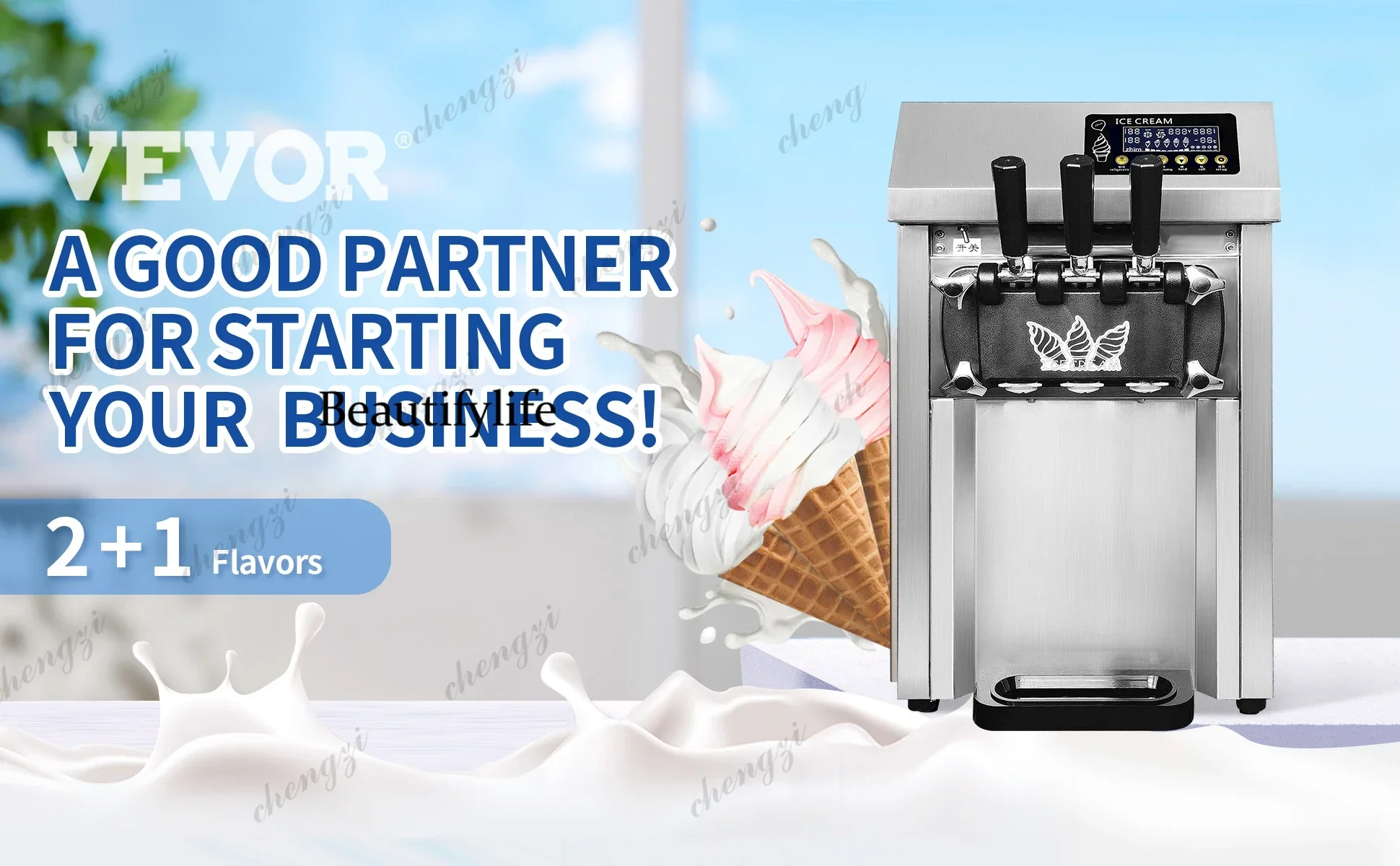 ماكينة صنع الآيس كريم التجارية - مراجعة Soft Serve Ice Cream Machine وسعره